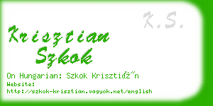 krisztian szkok business card